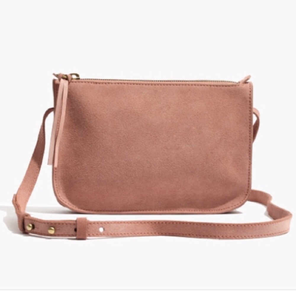 Madewell the Simple Crossbody Bag in suede